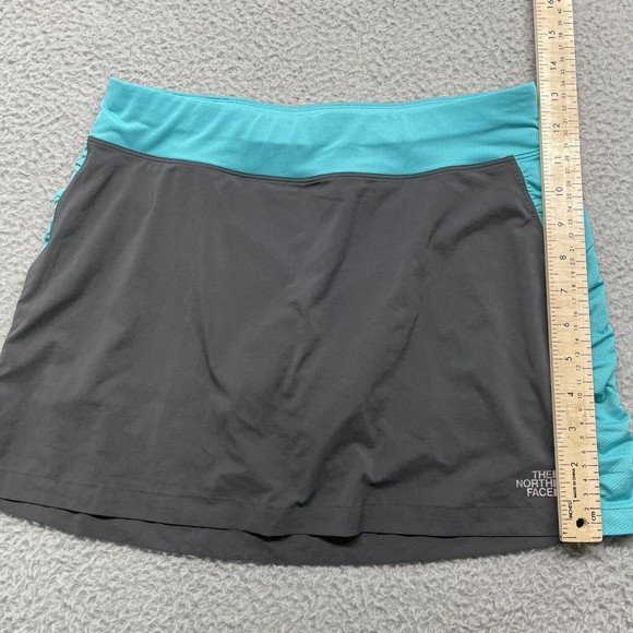 The North Face Skirt Womens Small Gray Blue Athletic Tennis Mini Skort - Picture 6 of 13